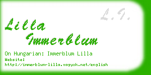 lilla immerblum business card